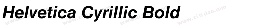 Helvetica Cyrillic Bold字体转换